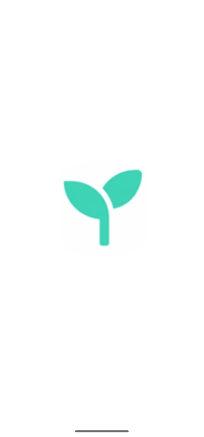 TATVA app launch screen with sprout logo splash